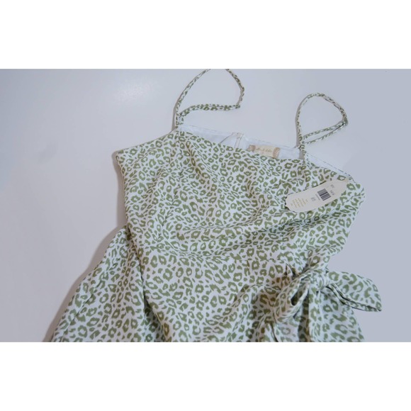 NWT Altar'd State green and white cheetah patterned dress size small - Picture 3 of 5